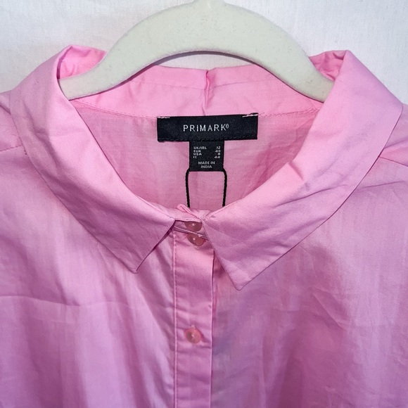 Primark Womens Oversized Button Down Shirt - Pink, Size 8 - Picture 3 of 8